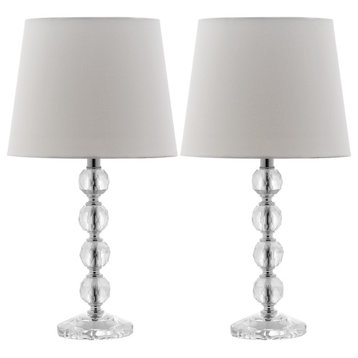 Nola Stacked Crystal Ball Lamp ZMT-LIT4123C (Set of 2) - Clear/White