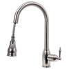 Stainless Steel Kitchen Faucet With Pull Down Spray Head