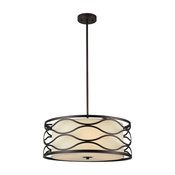 Chloe Lighting Gwen Transitional Oil Rubbed Bronze 3-Light Ceiling Pendant