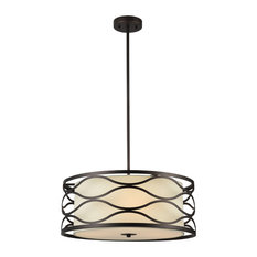Chloe Lighting Gwen Transitional Oil Rubbed Bronze 3-Light Ceiling Pendant