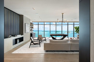 Inspiration for a contemporary entryway remodel in Miami