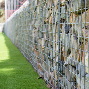 Buderim Gabion Wall & Synthetic Turf