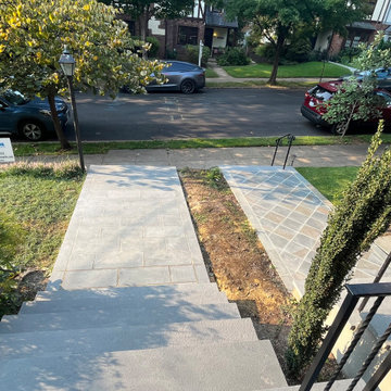 Running Bond Blue & Diamond Pattern Full Color Flagstone Walkways- Tenleytown DC