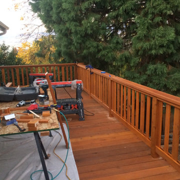 Upper  Cedar Deck & Railing Installed
