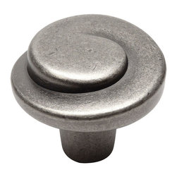 Cosmas - Cabinet Swirl Knob, Weathered Nickel, Set of 10 - Cabinet And Drawer Knobs