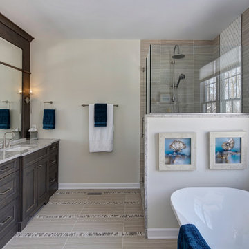 "Greige" Master Bathroom
