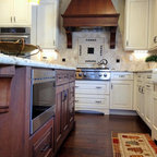 Red Brick Wallpaper In Kitchen - Traditional - Kitchen - Houston - by ...