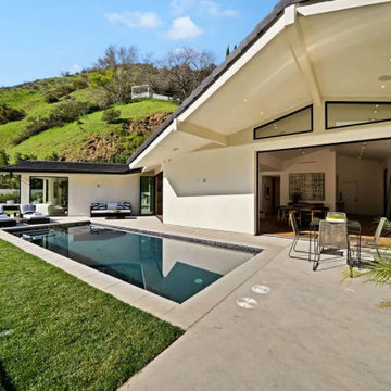 Hollywood Hills Backyard with Pool and Indoor-Outdoor Living