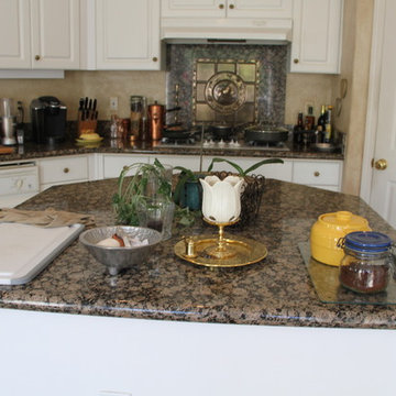 BEFORE of Island and stovetop backsplash