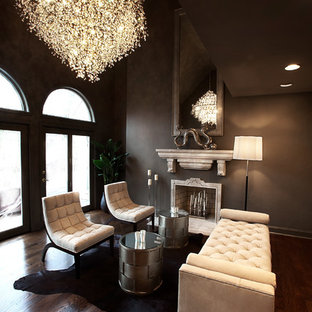 Inspiration för mellanstora moderna separata vardagsrum, med ett finrum