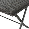 GDF Studio Riley Outdoor Multi-Brown Wicker Rectangular Foldable Dining Table