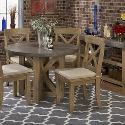 Jofran Round Dining Table in Boulder Ridge - Products