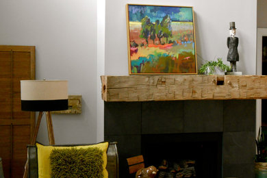 Inspiration for a contemporary living room remodel in Other
