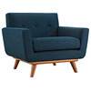 Engage Upholstered Fabric Armchair, Azure