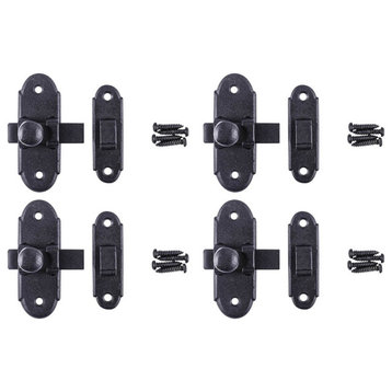 Classic Slide Style Cabinet Latch Wrought Iron 3 H x 1.25" W Pack of 4