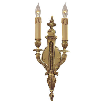 Metropolitan N9802 2 Light 8.75"W Candle-Style Double Wall Sconce - French Gold