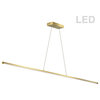 Array LED Horizontal Pendant 30W 48" Aged Brass White Acrylic Diffuser