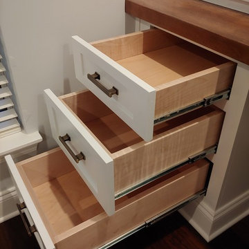 Home Office Double Desk and Wall-to Wall Storage