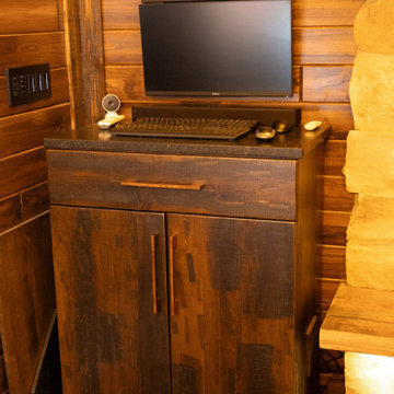 Rustic Media Cabinet For Gold Simulator Equipment