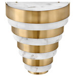 HInkley - Hinkley Echelon Medium Led Sconce, Heritage Brass - Breathing inspiration drawn from the classic style of Art Deco, Echelon, from our Lisa McDennon Collection, is a multi-tier style in a gleaming Heritage Brass finish. Through her global travels, Lisa McDennon pulls captivating style and trends and incorporates them into her product designs.