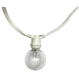 Contemporary Outdoor Rope And String Lights White Commercial C9 25', 20 Lights, Clear Bulbs