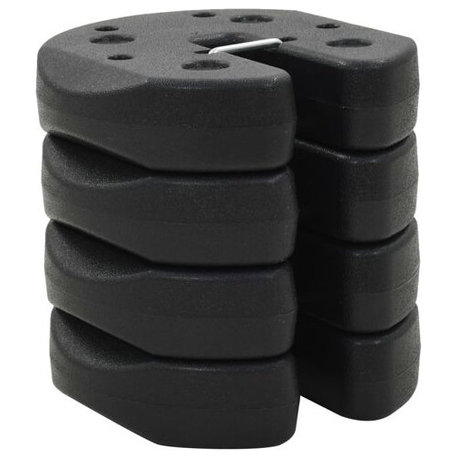 vidaXL Gazebo Weight Plate Black Concrete with plastic cover Small