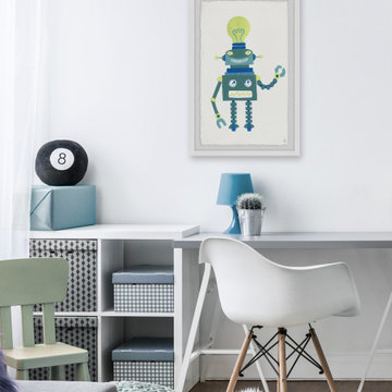 "Smart Robot" Framed Painting Print