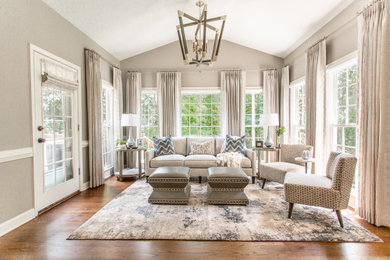 Example of a minimalist sunroom design in Atlanta