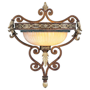 1 Light Wall Sconce in French Country Style - 16 Inches wide by 18.5 Inches