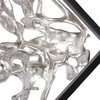 Cast Revolving Diamond Sculpture, Silver Leaf