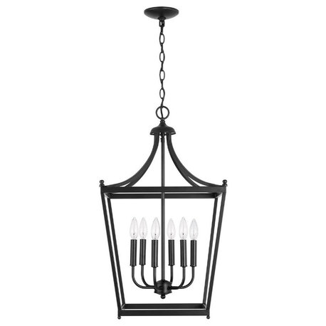 Capital Lighting Stanton - 6 Light Foyer, Matte Black Finish