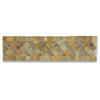 Marble Mosaic Border Listello Tile Renaissance Honey Onyx 2x7.7 Polish, 1 piece