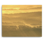 Pi Photography Wall Art and Fine Art - Golden Mist Valley - Hills & Mountain Range Landscape Canvas Prints, 16" X 20" - Golden Mist Valley - Hills & Mountain Range - Rural / Country Style / Rustic / Landscape / Nature Photograph Canvas Wall Art Print - Artwork - Wall Decor