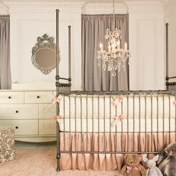 Pewter and Pink Feminine Nursery