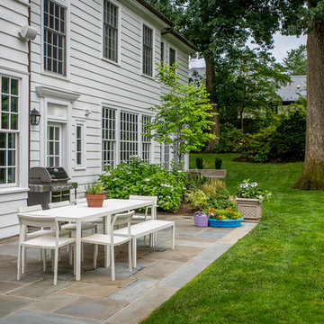 A Green and White Garden