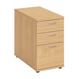 Modern Chest of Drawers, Solid Wood With Large Drawer and 4-Castor Wheel, Oak