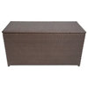 vidaXL Garden Storage Box Brown 47.2"x19.7"x23.6" Poly Rattan