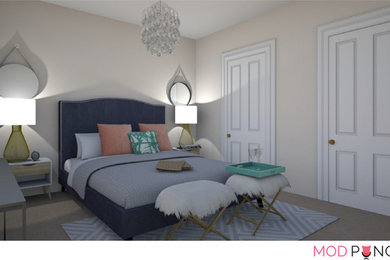 Design ideas for a contemporary bedroom in Atlanta.
