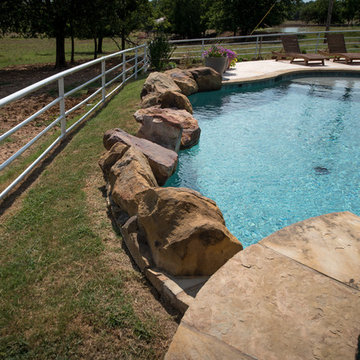Moss Rock Boulder Coping