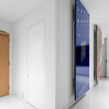 The door appears hidden when closed.