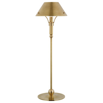 Turlington Medium Table Lamp in Hand-Rubbed Antique Brass with Hand-Rubbed Antiq