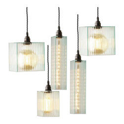 Reeded Glass LED Pendant Cluster - Pendant Lighting