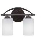 Toltec Lighting - Marquise 2 Light Bath Bar, Dark Granite - Type of Bulb: Incandescent