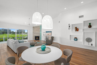 Photo of a contemporary dining room in Tampa.