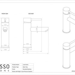 LUSSO LUXE SERIES BASIN MIXER TAP BRUSHED STAINLESS - Products