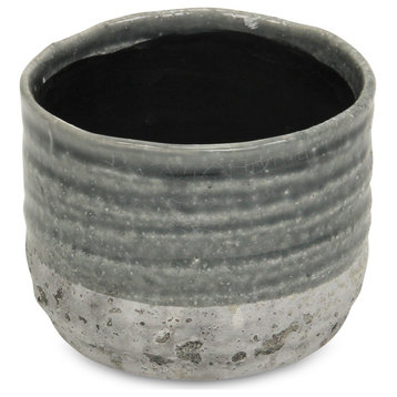 Stylish Small Two-toned Ceramic Pot