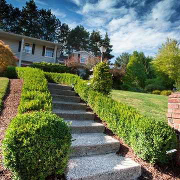 Waterfalls and Boulder Retaining Walls in SW Portland, Oregon