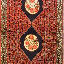 Persian Bijar runner 2'7 X 13'10 - Area Rugs