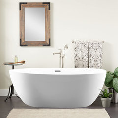 Empava 67'' x 29.5'' Alcove / Tile In Acrylic Bathtub with Faucet