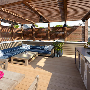 Craftsman Garage Roof Deck